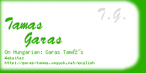 tamas garas business card